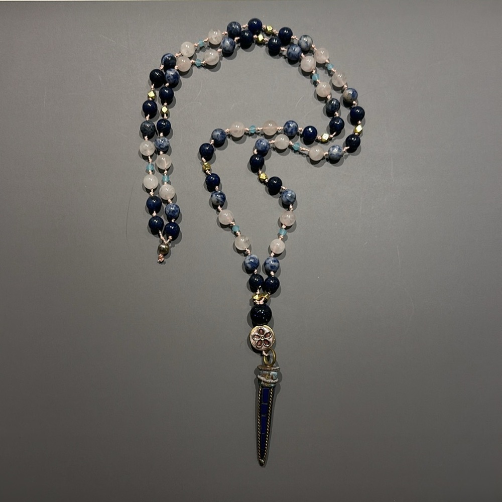 Benevolent Beads || Handmade Necklace with Lapis Lazuli, Rose Quartz & Sodalite